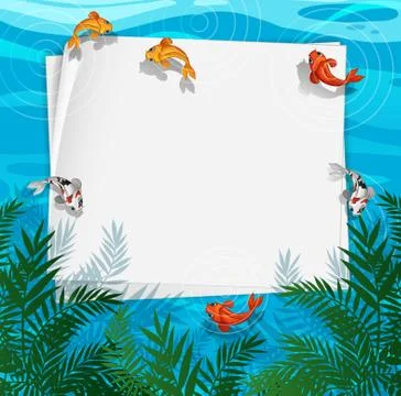 A fish pond frame Stock Illustration