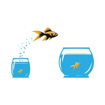 Fish in a pond Stock Illustration