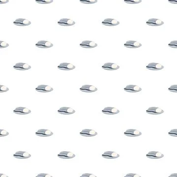 Fish portion on plate seamless pattern background Stockillustratie
