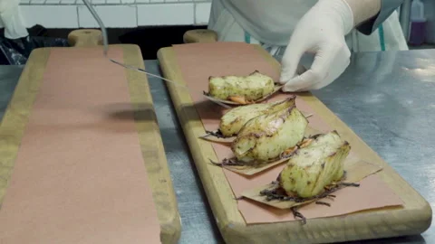 Fish preparation Stock Footage 134854967