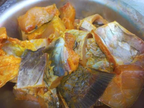 The fish is ready for frying Stock Photos