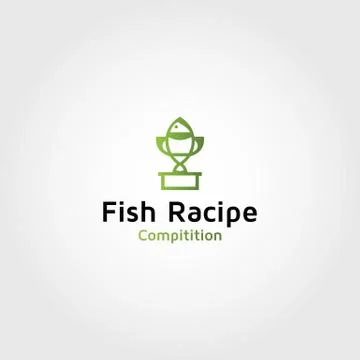 Fish recipe competition vector logo design Stock Illustration