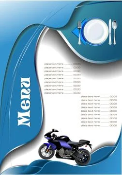 Fish Restaurant (cafe) menu Stock Illustration