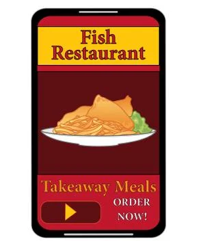 Fish restaurant Stock Illustration