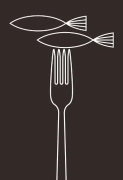 Fish restaurant menu card Stock Illustration