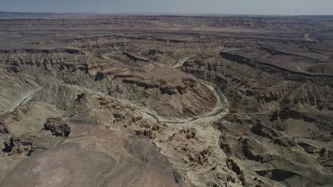 Fish River Canyon in Africa in Namibia drone view Stock Footage 264020181