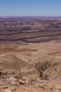 Fish river canyon in Namibia Stock Photos