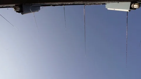 Fish rods over the bridge Video stock 88322733