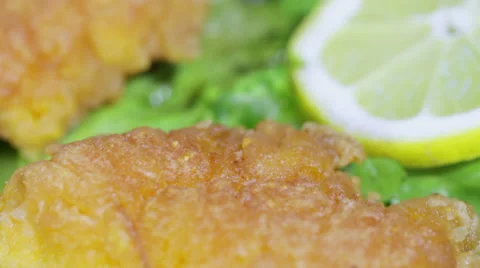 Fish roe on leaves of lettuce Stock-Footage 37866692