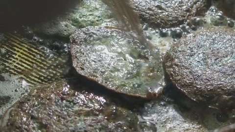 Fish rolls fried on the stove Stock Footage 70687760