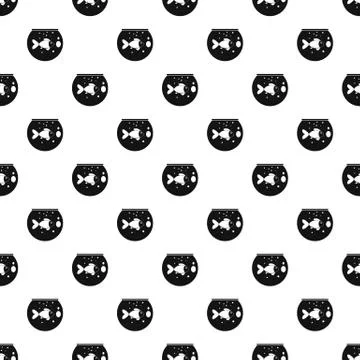 Fish round aquarium pattern seamless vector Illustrazione stock