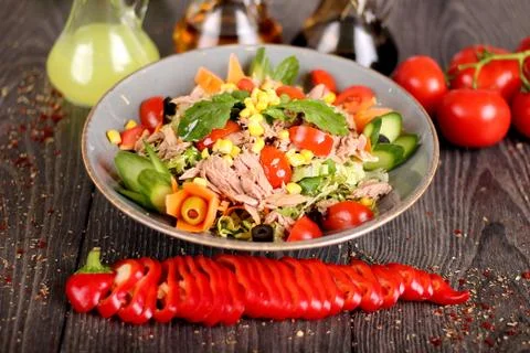 Fish salad Stock Photos