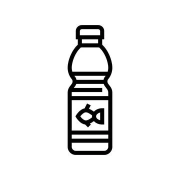 Fish sauce condiment line icon vector illustration Stock Illustration