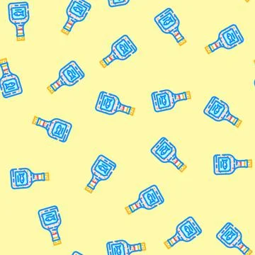 Fish sauce condiment vector seamless pattern 스톡 일러스트