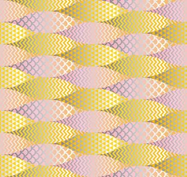 Fish scale abstract geometric seamless pattern. Stock Illustration