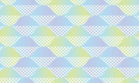 Fish scale abstract geometric seamless pattern. Illustrazione stock