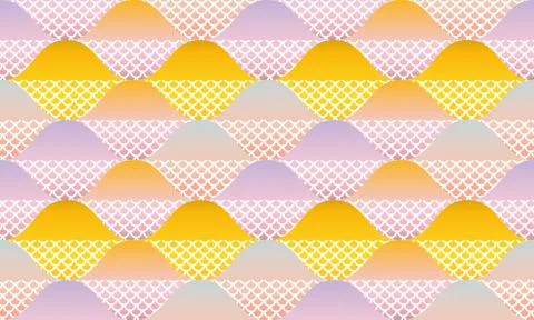 Fish scale abstract geometric seamless pattern. 스톡 일러스트