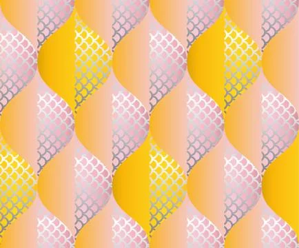 Fish scale abstract geometric seamless pattern. Illustrazione stock