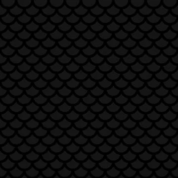Fish scale. Black Neutral Seamless Pattern for Modern Design in Flat Style. イラスト素材