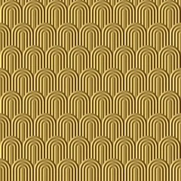 Fish scale golden seamless pattern. Vector background Stock Illustration
