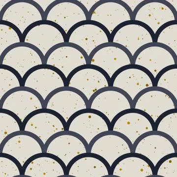 Fish scale japanase seamless pattern vector Stock Illustration