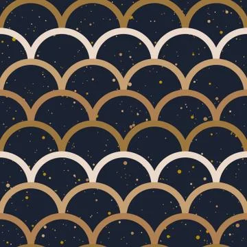 Fish scale japanase seamless pattern vector Stock Illustration