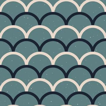 Fish scale japanase seamless pattern イラスト素材