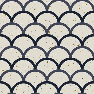Fish scale japanase seamless pattern Illustrazione stock