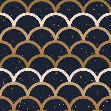 Fish scale japanase seamless pattern Stock Illustration