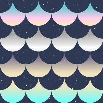 Fish scale japanase seamless pattern Illustrazione stock