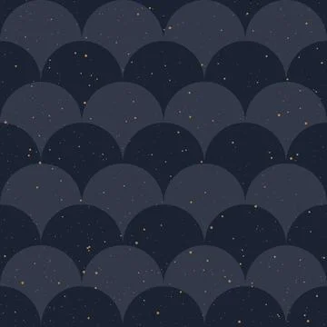 Fish scale japanase seamless pattern Illustrazione stock