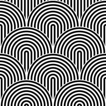 Fish scale seamless pattern background. Abstract design element. Black vector Stock Illustration