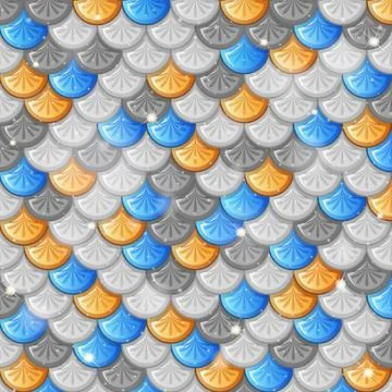 Fish scale seamless pattern background Stock Illustration