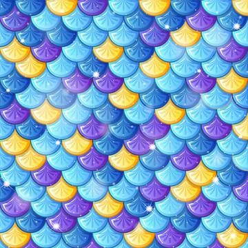 Fish scale seamless pattern background Illustrazione stock