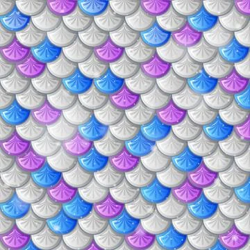 Fish scale seamless pattern background Illustrazione stock