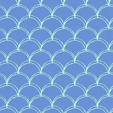 Fish scale seamless pattern Illustrazione stock
