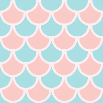 Fish scale seamless repeat pattern design, Stock Illustration