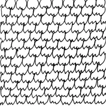 Fish scales ink texture. Abstract black and white hand drawn illustration, vi Stock Illustration