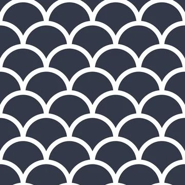 Fish scales japanase seamless pattern Stock Illustration