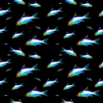 Fish Seamless Background Stock Illustration