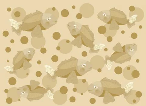 Fish seamless illustration Stock Illustration