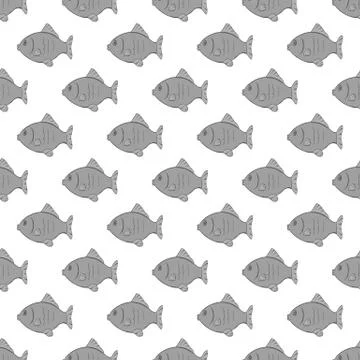 Fish seamless pattern Stock Illustration