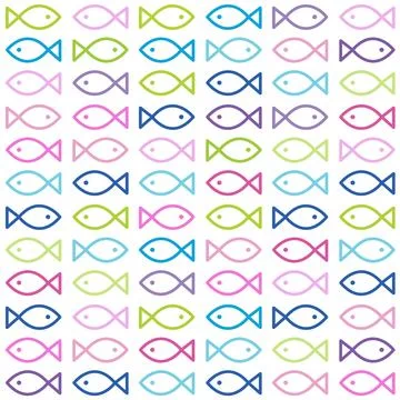 Fish seamless pattern Stock Illustration