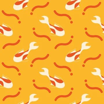 Fish seamless pattern Stock Illustration