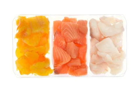 Fish selection isolated on white Stock Photos