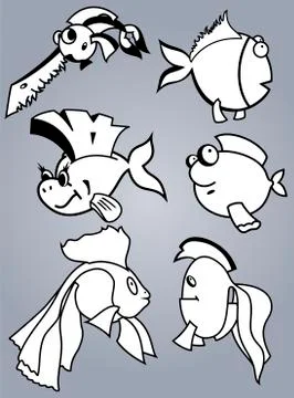 Fish set Stock Illustration