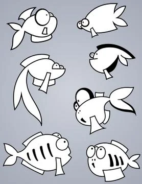 Fish set Stock Illustration