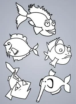 Fish set Stock Illustration
