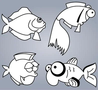 Fish set Stock Illustration