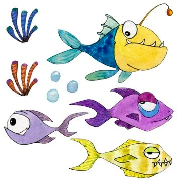 Fish set Stock Illustration